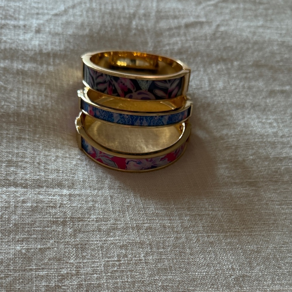 Lily Pulitzer chic Gold and Multicolor Bracelet Trio - Picture 2 of 3